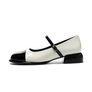 Туфли Мэри Джейн женские Zhr, цвет Silver/Black