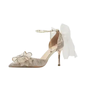 Alxnan Женские туфли на высоком каблуке шампань, цвет Champagne