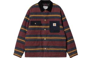 Carhartt WIP Орегонская полосатая фланелевая куртка, Red