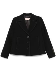 Marni куртка с контрастной строчкой, черный