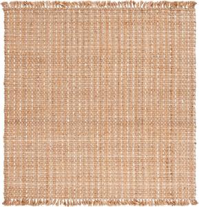 Ковер SAFAVIEH, 183 x 183 см, Natural Fiber Collection, Natural & Bleach, в стиле Rustic Farmhouse, ручной работы из джута, идеально для гостиной, спальни, столовой (NF813A-6SQ)