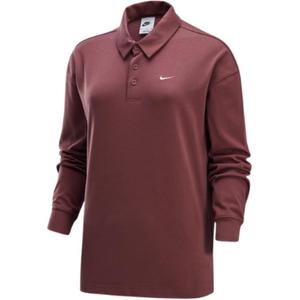 Спортивная серия Essentials Футболка поло Женская Красно-коричневая Nike