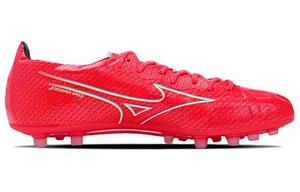 Футбольные бутсы Alpha мужские низкие красный и белый Mizuno