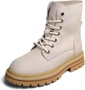 Женские ботильоны Shaire на шнуровке, тонкие ботинки из искусственной кожи для весны и осени, 5225White