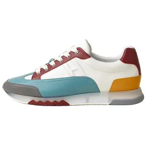 Трейловые низкие кеды мужские белые HERMES