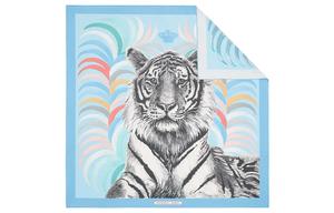 Tiger Of Kings Шелковый платок Женский Небесно-голубой HERMES
