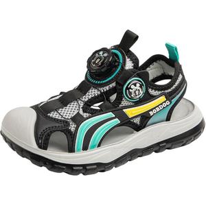 Сандалии детские с противоскользящей амортизацией и износостойкостью BOBDOG, черный/синий