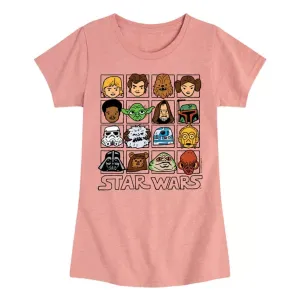 Футболка с принтом персонажей для девочек 7-16 лет Star Wars, цвет desert pink