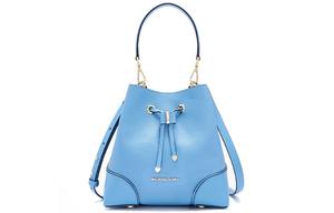 Mercer Gallery Кожаная Сумка Ведро Через Плечо Маленькая Женская Небесно-Голубая MICHAEL KORS