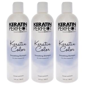 Шампунь для окрашивания волос Keratin Color Shampoo от Keratin Perfect для мужчин и женщин - 355 мл - упаковка из 3 штук, прозрачный