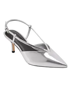 Женские туфли-лодочки Avila на низком каблуке с ремешком Marc Fisher, серебряный