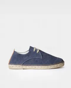 Эспадрильи мужские из однотонной ткани со шнурками Toni Pons, тёмно-синий