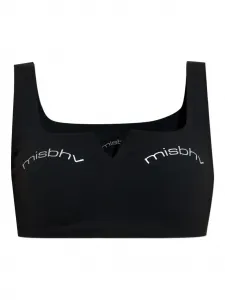Укороченный топ с V-образным вырезом и логотипом Misbhv, черный