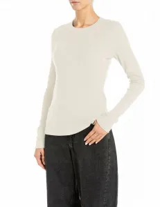 Облегающая футболка с круглым вырезом и длинным рукавом