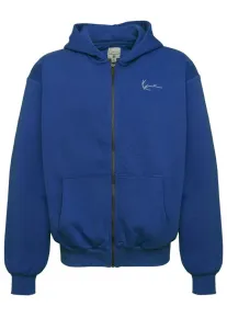 Толстовка на молнии с фирменной надписью chest, унисекс, на молнии. Karl Kani, Blue