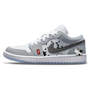 Кроссовки Air 1 с амортизацией, противоскользящие, низкие, винтажные баскетбольные, женские, серо-белые Jordan