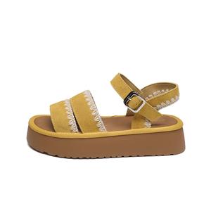 ZHR Мягкие и липкие сырные коллекционные сандалии на одной бретельке женские желтые, цвет Yellow
