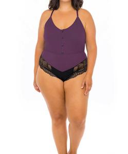 Кларибель Джерси Комбинезон плюс в итальянской сливе и черном Oh La La Cheri