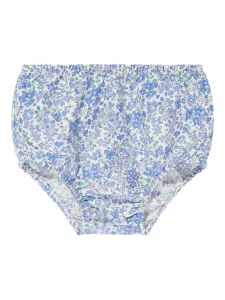 Платье с цветочным принтом и сборками POLO RALPH LAUREN KIDS, синий