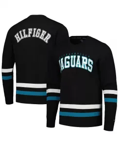 Мужская черная и бирюзовая футболка с длинным рукавом Nolan Jacksonville Jaguars Tommy Hilfiger