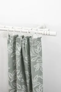 Карниз для штор GARESA "PEMPIA", 2 направляющие, желаемая длина, комплект для штор, выдвижной, пуговица с вырезами, с кольцами 170 см, белый