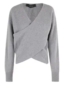 Перекрещенный свитер с длинными рукавами Federica Tosi, серый