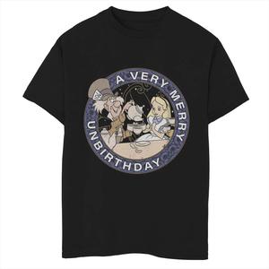 Футболка с рисунком «Безумный Шляпник» для мальчиков 8–20 лет «Алиса в стране чудес» Disney's, посвященная Дню рождения Disney, черный