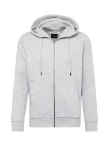 Толстовка с капюшоном на молнии JACK & JONES Zip-Up Hoodie STAR, светло-серый