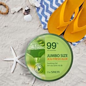 Успокаивающий гель SAEM JEJU 99% Fresh Aloe Vera, большой размер 16,90 жидких унций (500 мл) The Saem