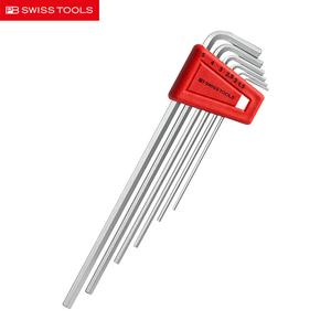 PB SWISSTOOLS Швейцарский L-образный набор с плоской головкой, удлиненный внутренний шестигранник, набор из 6 предметов Набор шестигранных ключей на 1,5–5 мм PB 211.H-5