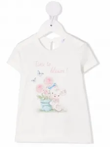 Топ с принтом Monnalisa, белый