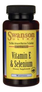 Swanson, БАД Витамин Е + Селен, 90 капсул