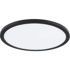 Потолочный светильник FUEVA FLEX с LED-модулем 1 шт. Нейтрально-белый свет с направленной световой зоной, малая глубина установки 25 мм Eglo, черный