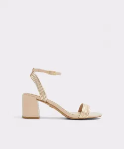 Женские босоножки на каблуке с круглым носком Aldo, бежевый