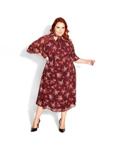 Женское платье Alexandra больших размеров CITY CHIC, Red print