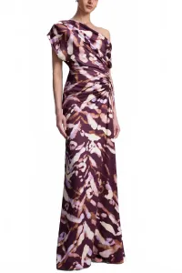 Атласное платье цвета мака, сливово-фиолетового оттенка A.L.C.