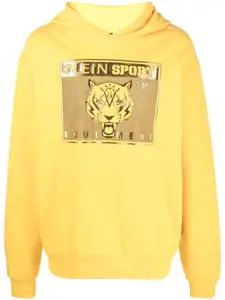 Худи с графичным принтом Plein Sport, желтый