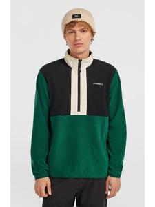 O'Neill Флисовый пуловер зелено-черно-бежевого цвета