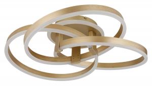 Светодиодный потолочный светильник Globo, 60x57,5x20 см, опал/золотой