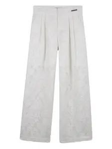 Брюки с цветочным узором Michael Kors Kids, белый