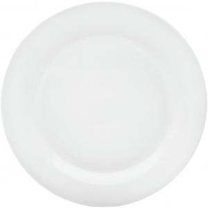Тарелка для еды van Well Trend, подходит для мытья в посудомоечной машине и использования в микроволновой печи, фарфор, Ø 24 см Van Well, белый