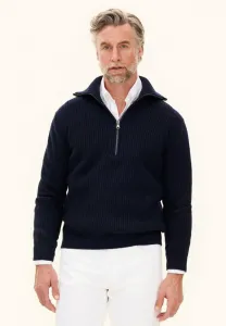 Джемпер mauritz с половинной молнией Oscar Jacobson, Navy