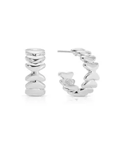 Маленькие металлические кольца в стиле модерн Ettika, silver