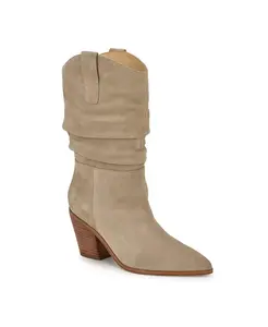 Женские ботинки-челси Kadon на квадратном каблуке с острым носком Nine West, загар/бежевый