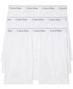 Комплект из 3 пар мужских классических трикотажных трусов-боксеров из хлопка Calvin Klein, белый