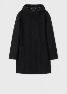 Пальто с капюшоном из ворсистой саржи Melton
