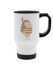 Кружка для кофе с белыми перьями совы, которую можно взять с собой, без слов Mr. & Mrs. Panda