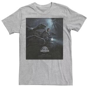 Мужская футболка с постером фильма Owen Ride Raptor Jurassic World