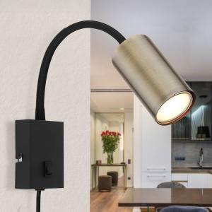 Настенный светильник Globo Lighting Robby Typ B, железо - 1-световое - черное / латунь