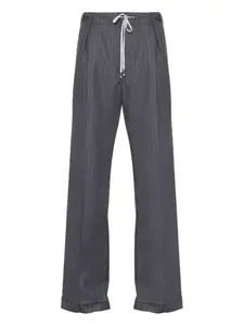 Брюки в тонкую полоску со складками MAISON MARGIELA, серый